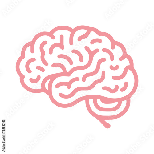 Human brain medical vector icon