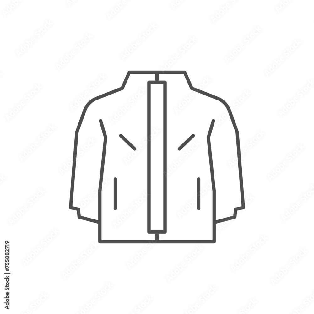 Skier jacket line outline icon Skier jacket line outline icon