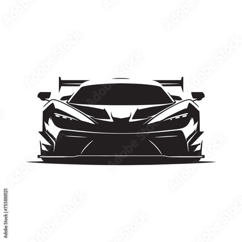Vector Supercar Silhouette Collection for Automotive High-Performance Designs, Supercar illustration.