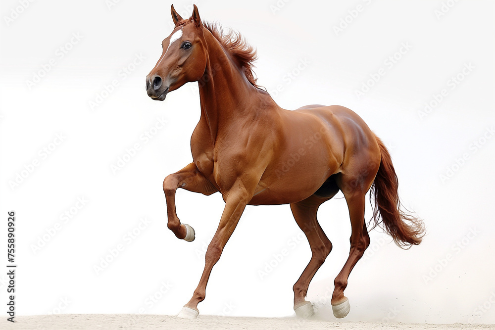 Photo of horse isolated on white Photo of horse isolated on white