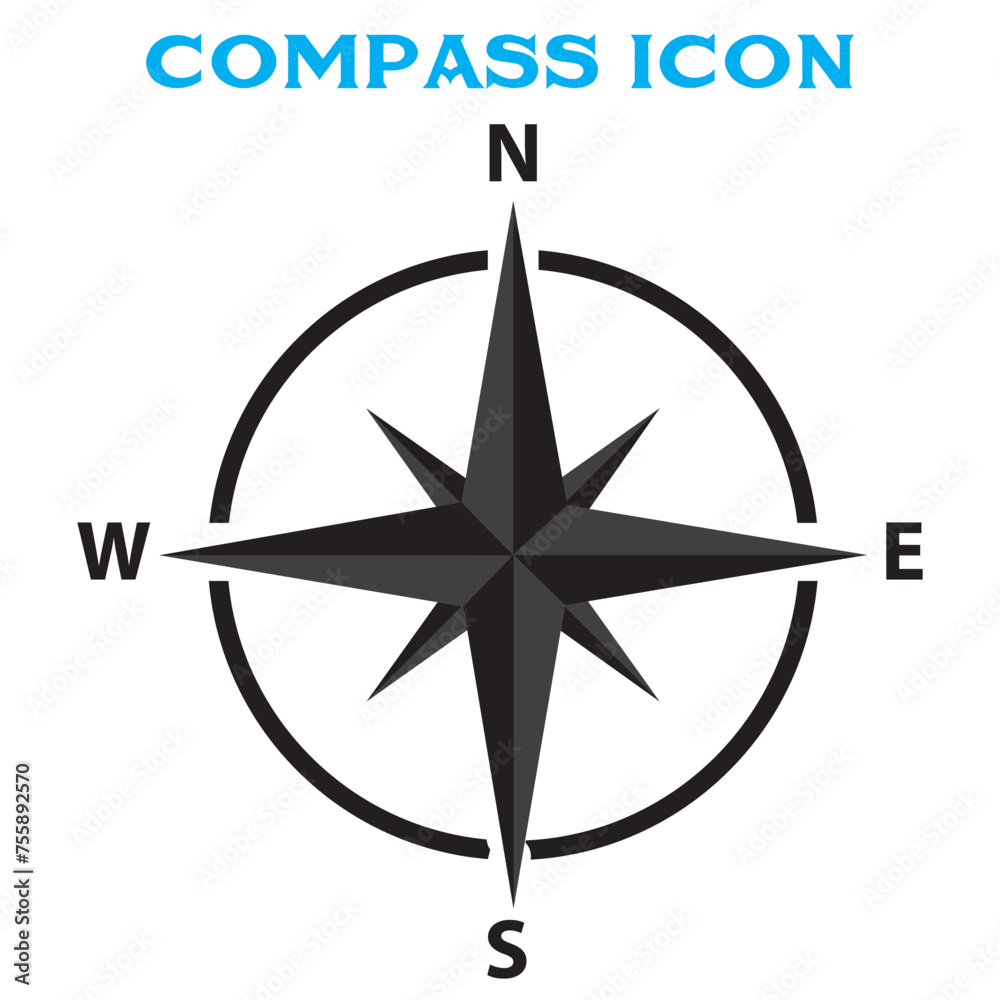 Compass icons set. arrow compass icon sign and symbol. vector illustration Compass icons set. arrow compass icon sign and symbol. vector illustration