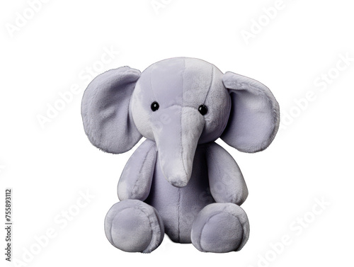 elephant stuffed animal isolated on transparent background  transparency image  removed background