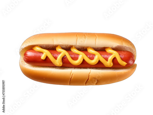 hot dog isolated on transparent background, transparency image, removed background