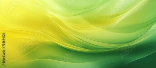 Abstract green and yellow toned blurred background. Rich template for design.