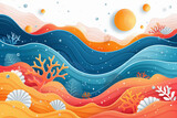 Abstract Illustration of a sea landscape