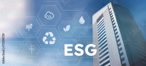 ESG social governance of the environment, green business investment strategy, new marketing concept.