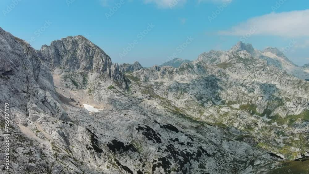 Aerial view on mountains in the park Durmitor, Montenegro, 4k Aerial view on mountains in the park Durmitor, Montenegro, 4k