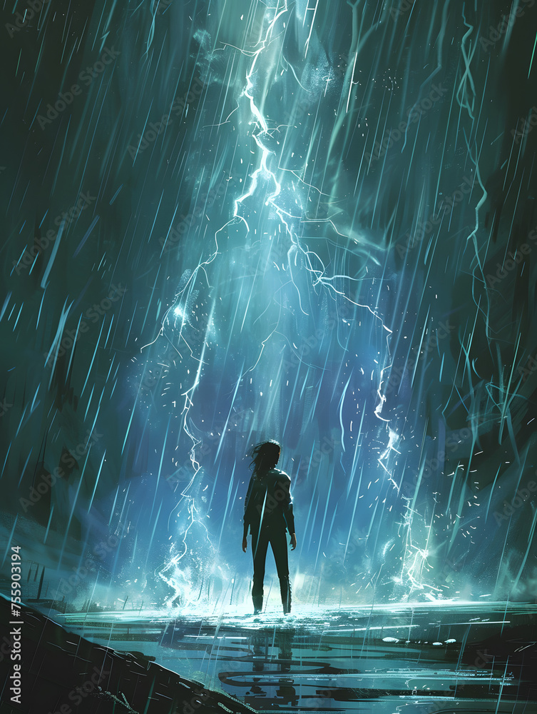 Fototapeta premium Sudden Bursts of Inspiration Illustrate as Flashes