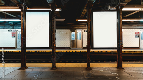 A photo shows an empty digital billboard