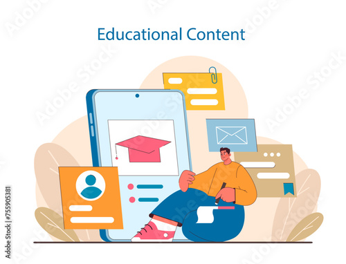 Online Learning Hub concept. A virtual space for educational engagement.