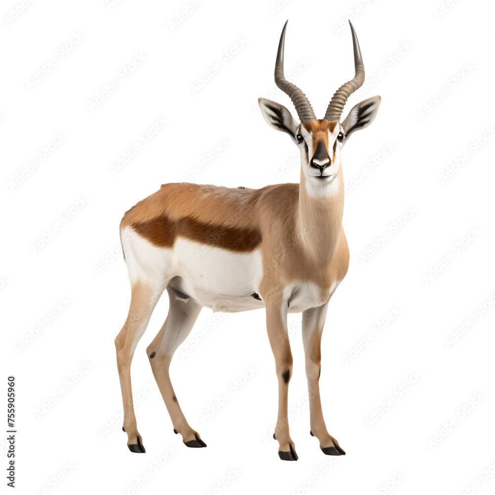 Graceful Antelope: Capturing Assence of Wilderness - A PNG Cutout Isolated on a Transparent Backdrop