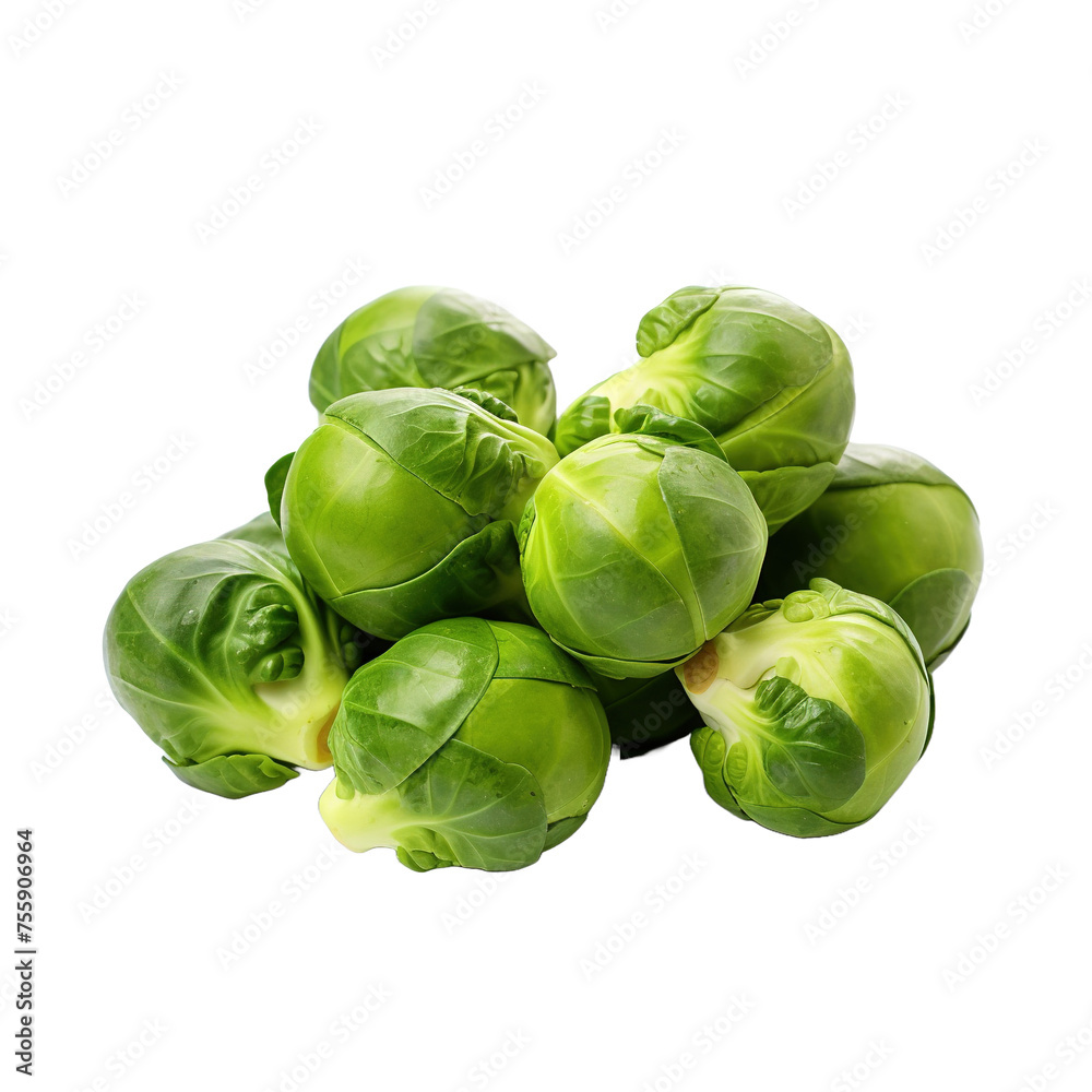Brussel Sprouts on white or transparent background Brussel Sprouts on white or transparent background