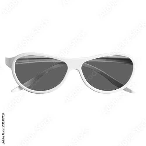 An unique concept of isolated sun glasses on plain background , very suitable to use in mostly project.