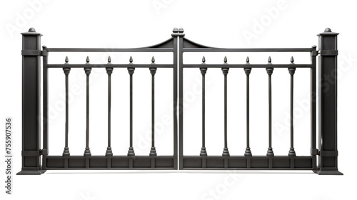 Collapsible gate on white or transparent background
