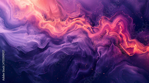 A mesmerizing swirl of vibrant colors amidst stars, resembling a cosmic dance in space