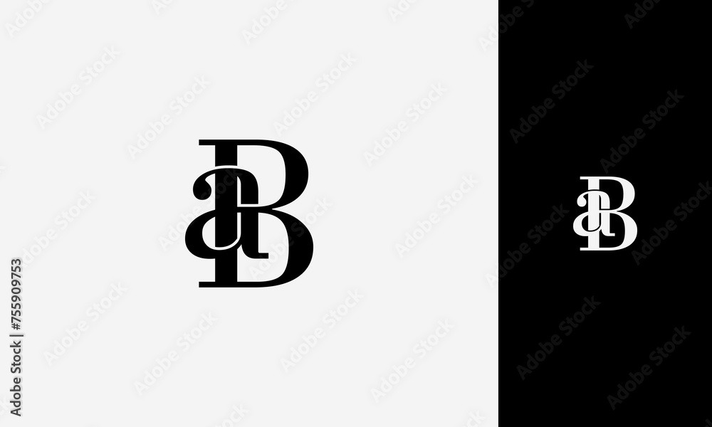 initial letter aB or Ba  lowercase joined uppercase,logo vektor design