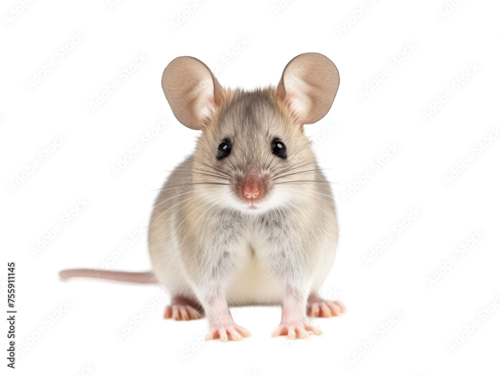 mouse stuffed animal isolated on transparent background, transparency image, removed background