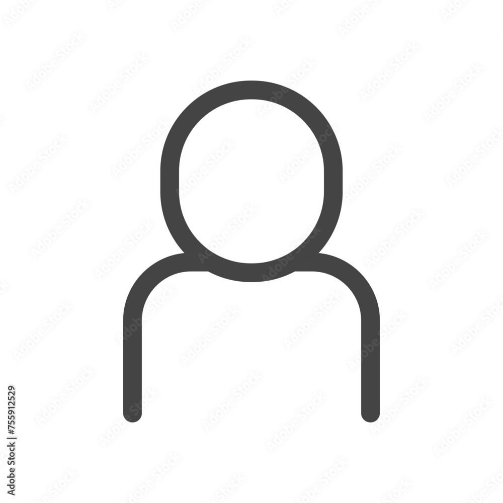 Human avatar, user icon, linear sign isolated Human avatar, user icon, linear sign isolated