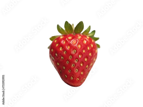 strawberry fruit isolated on transparent background