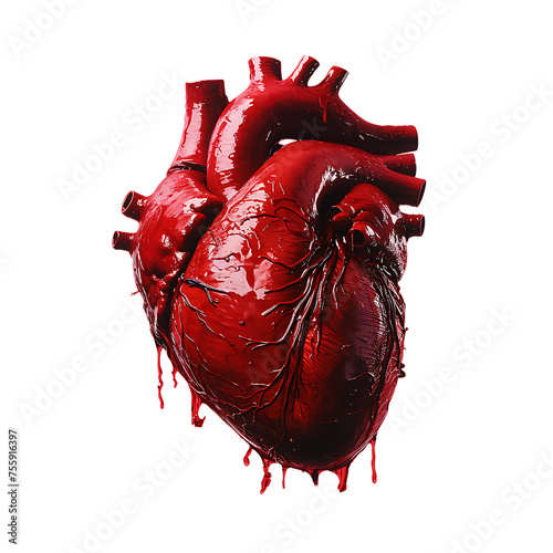 Human Heart Model - Isolated in a Transparent Backdrop (PNG Cutout) © Being Imaginative