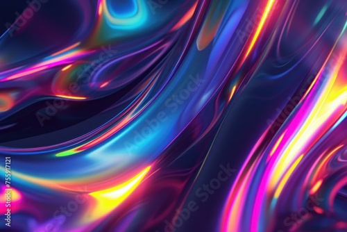 Abstract colorful fluid. Art wave. Generate Ai