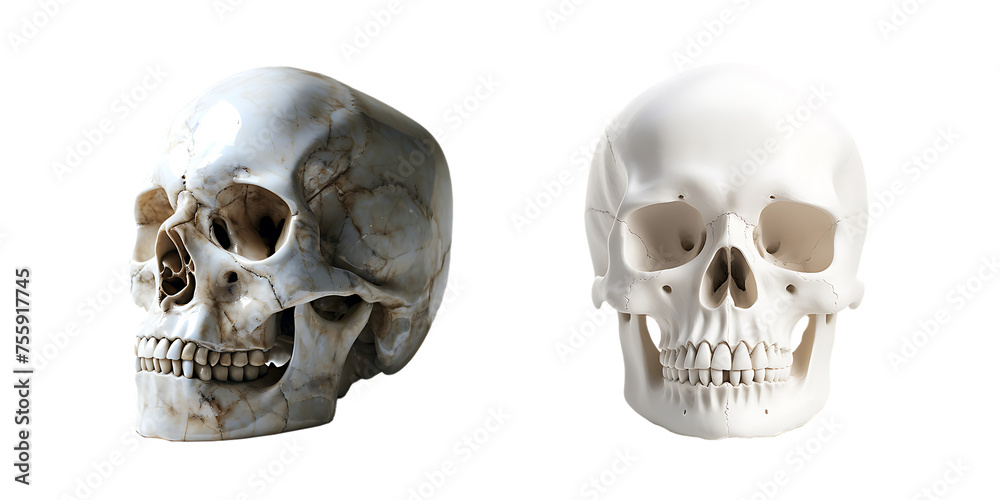 Human Skull Model - A PNG Cutout Isolated in a Transparent Backdrop Human Skull Model - A PNG Cutout Isolated in a Transparent Backdrop