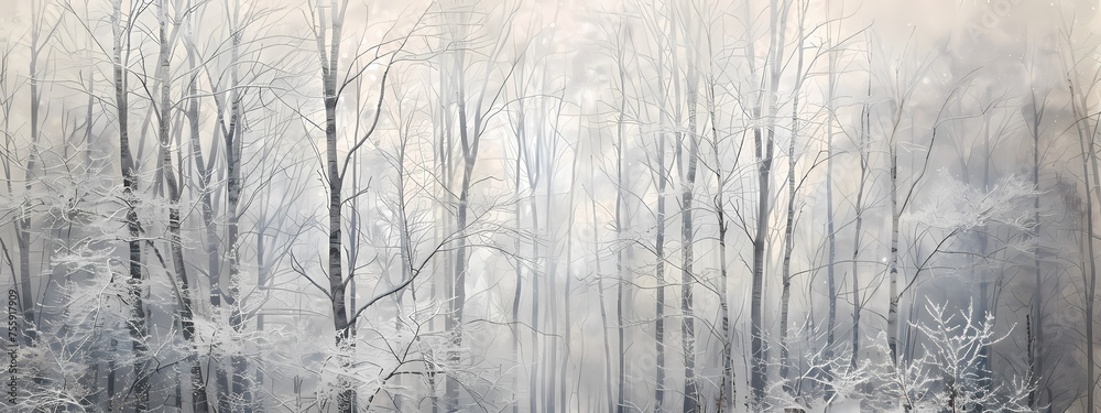 Frozen Whispers: The Solitude of Winter Trees