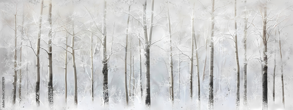 Frozen Whispers: The Solitude of Winter Trees