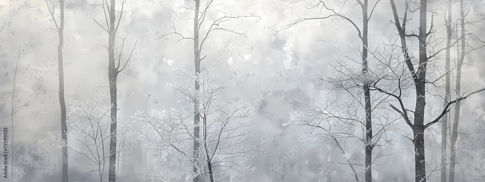 Frozen Whispers: The Solitude of Winter Trees
