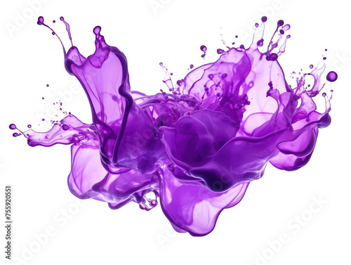 Lilac liquid wave water isolated on transparent background, transparency image, removed background