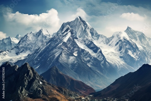 The awe inspiring beauty of a mountain range