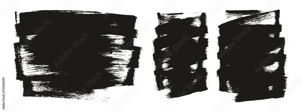 Hand Drawn Flat Sponge Regular Artist Brush Long & Short Background Mix High Detail Abstract Vector Background Mix Set 