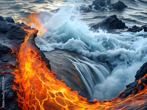 water and lava