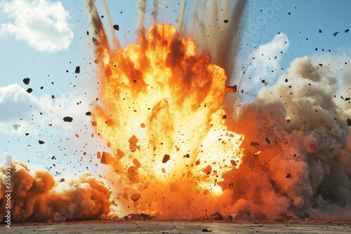 Accident bomb explosion. Nuclear crash atomic. Generate Ai