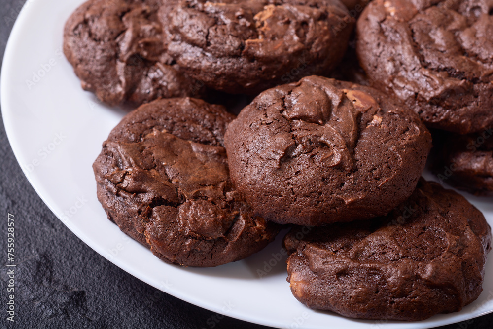 Group of homemade american chocolate cookies Group of homemade american chocolate cookies