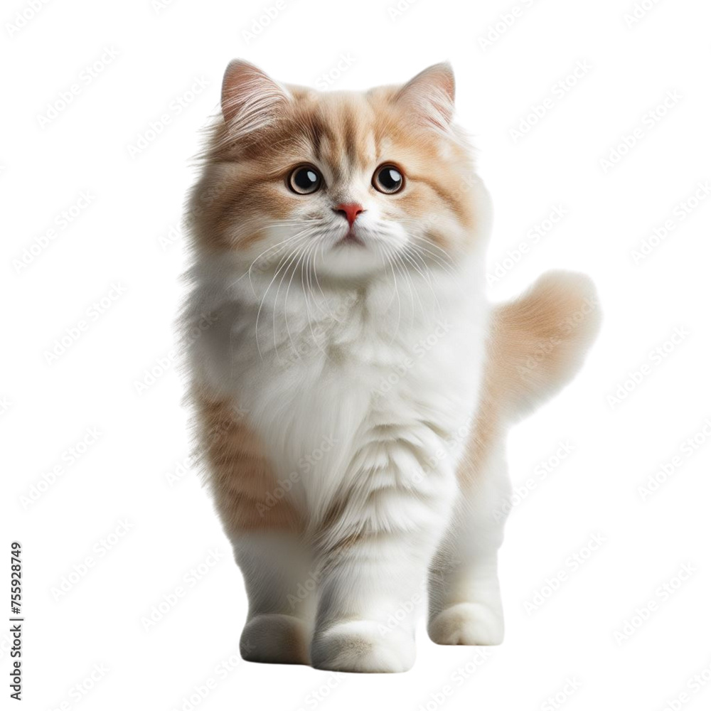 Cute Cat on a white background.