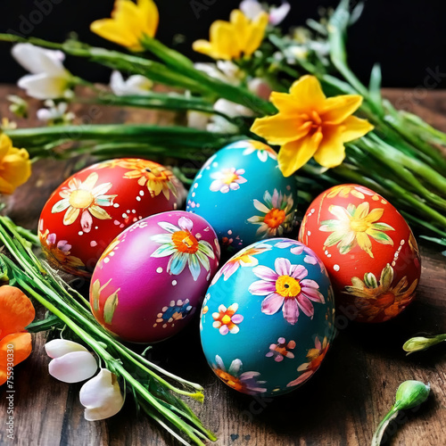 beautiful painted eggs for easter