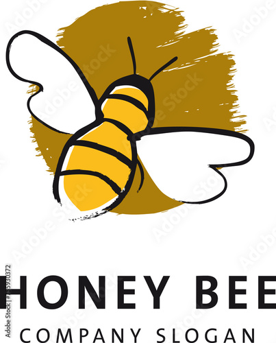 Bee and Honey Logo
