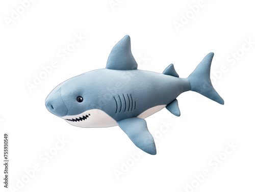 shark stuffed animal isolated on transparent background  transparency image  removed background