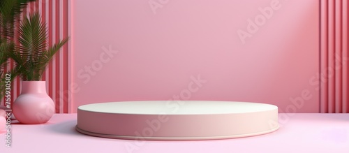 Pastel color scene with geometric podium for product display  Abstract background  stand for cosmetics. Stage showcase on pedestal studio.
