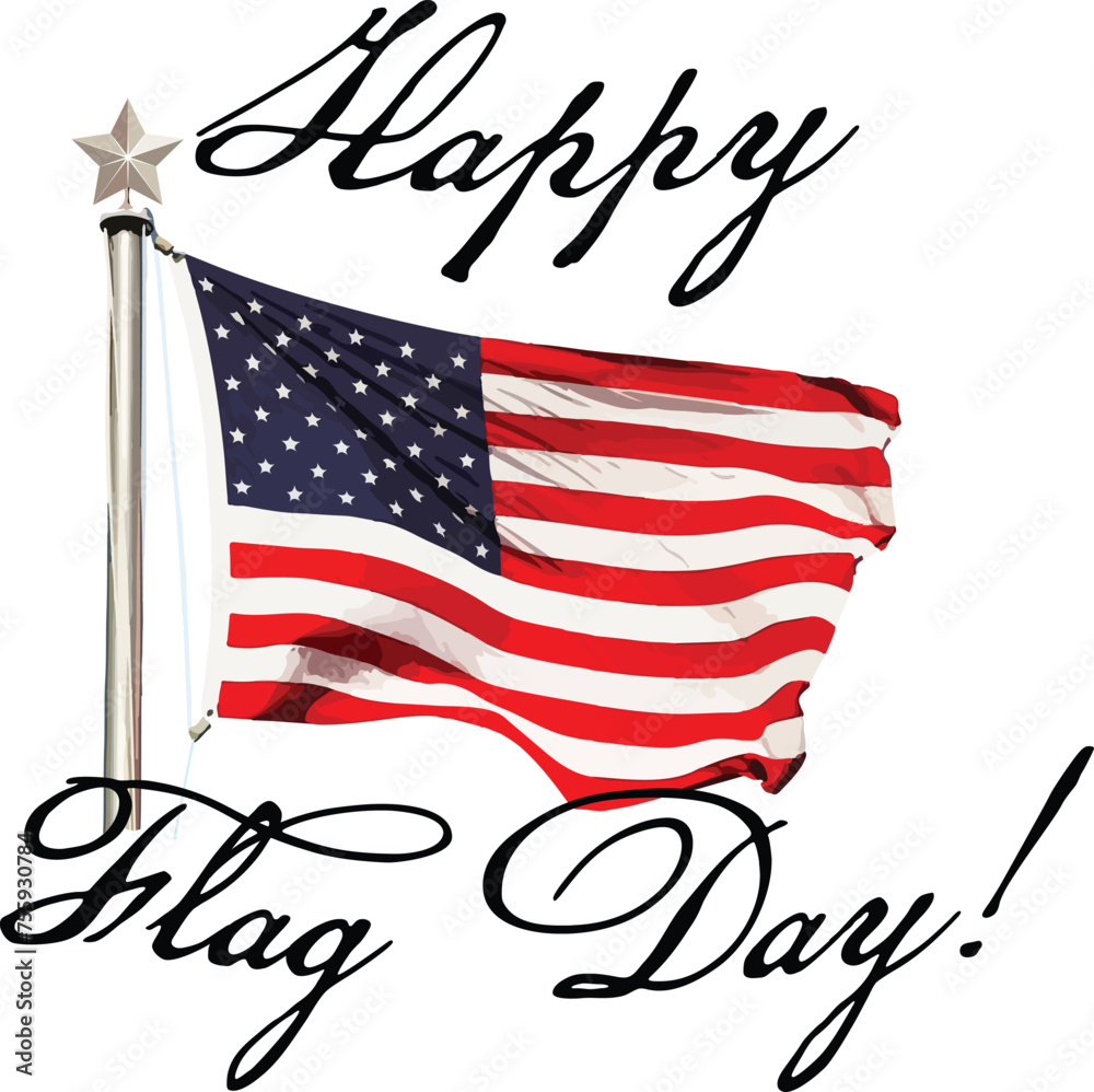 United States Flag with caption United States Flag with caption