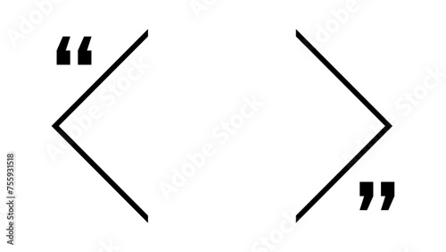 Quote box frames. Quotation bubble. Vector opinion or description textbox