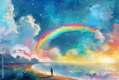 multicolored rainbow,happiness and joy concept © Наталья Добровольска