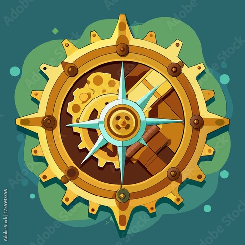 Steampunk Map Compass