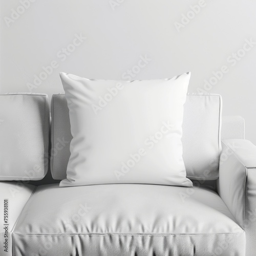 White Throw Pillow Mockup (ID: 755938101)