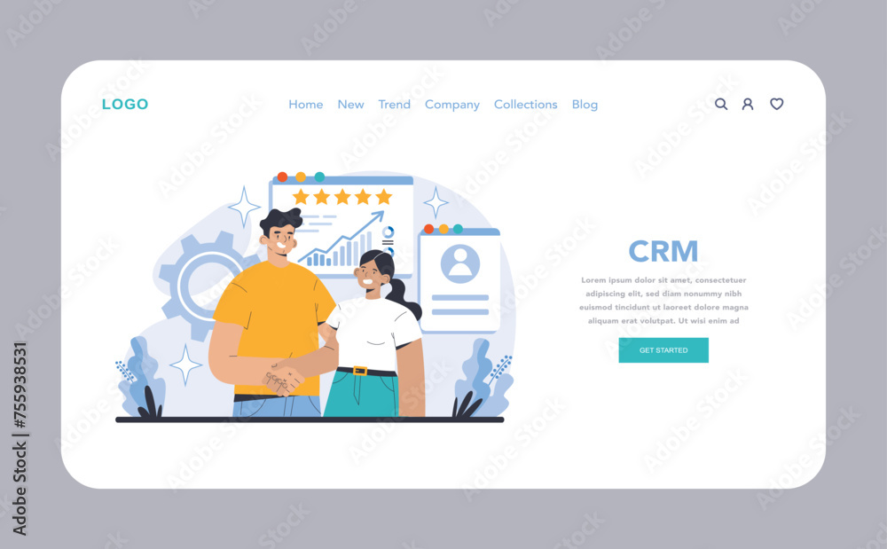Marketing and sales concept. Flat vector illustration.