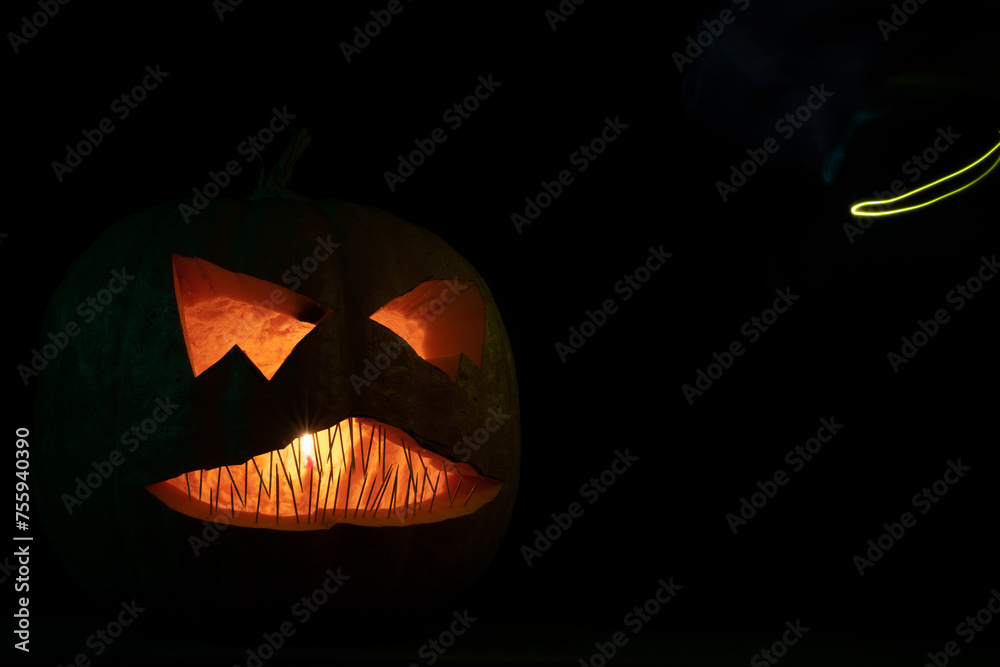 Fototapeta premium Une citrouille effrayante 
