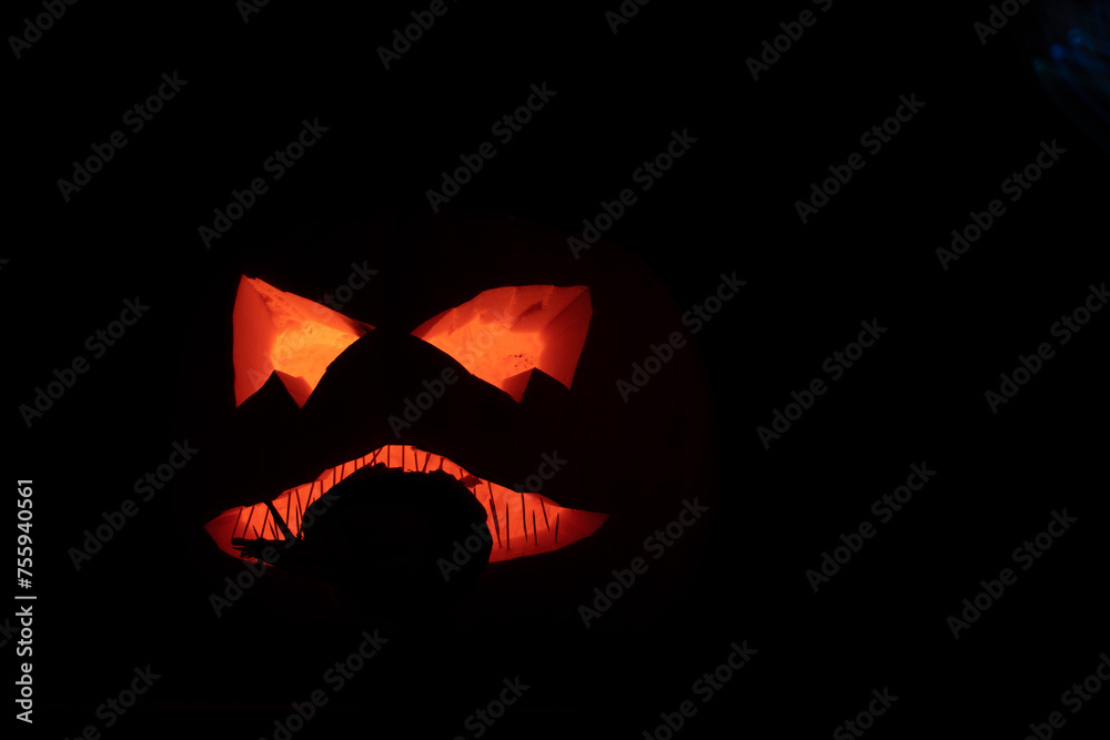 Fototapeta premium Une citrouille effrayante 