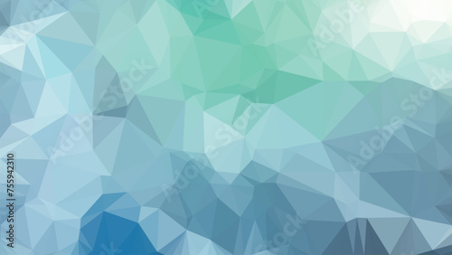 Vector blue and white abstract Low poly background, wallpaper