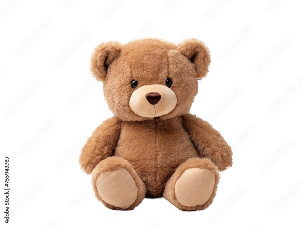 Teddy bear isolated on transparent background, transparency image, removed background